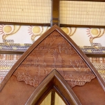 Details auf der Spitze des Kanubogens