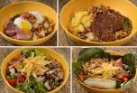 Vier Bowls aus dem Centertown Market Vier Bowls aus dem Centertown Market