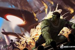 Hulk auf einem Concept Art für eine Avengers Campus Attraktion Hulk auf einem Concept Art für eine Avengers Campus Attraktion