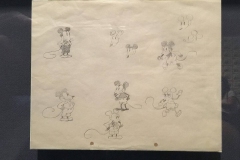 Erste Skizzen für Mickey Mouse
