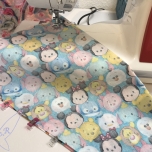 Stoff mit TsumTsum Muster