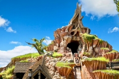 Spitze der Attraktion Splash Mountain