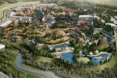 Konzeptzeichnung des Abenteuer-Wasserparks von Elysium City