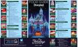 Faltblatt mit dem Food Guide zur Weihnachtssaison in Disneyland
