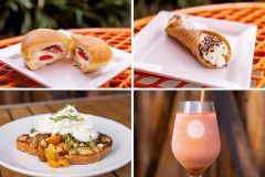 Strawberry Shortcake Bombolato, Orange Blossom Honey Cannoli, Dicuru Burrata und Frozen Old Fashioned