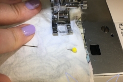 Weitere Naht mit der Nähmaschine