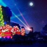 Weihnachtsprojektionsshow am Tower of Terror