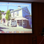 Fotoporjektion auf eine LEinwand