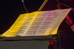 Noten auf einem Klavier