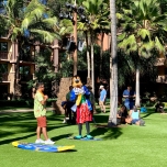Goofy beim Surfen