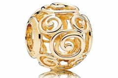Goldener Pandora Charm mit Mickey Kopf