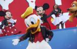 Donald Duck trägt ein Mickey Mouse Bounding Donald Duck trägt ein Mickey Mouse Bounding