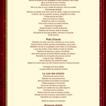 Speisekarte mit Weihnachsmenu Seite 1