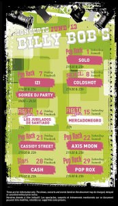 Die Events im Billy Bobs im Juni 2013