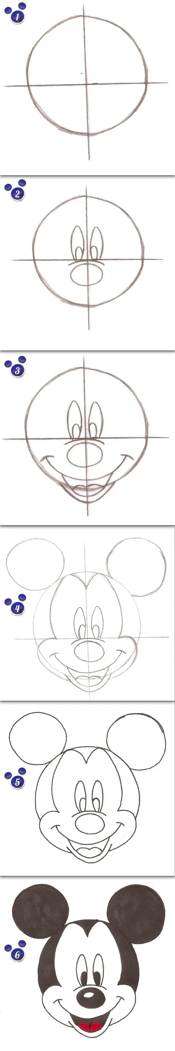 Zeichenschule Mickey Mouse / Micky Maus