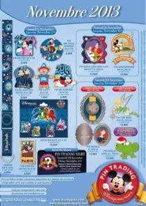 Die Pin Trading Pins für den November 2013 im Disneyland Paris