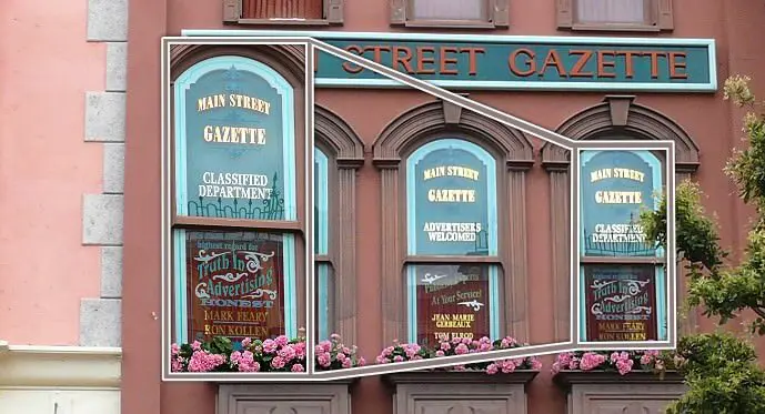 Mark Feary & Ron Kollen auf einem Fenster in der Main Street