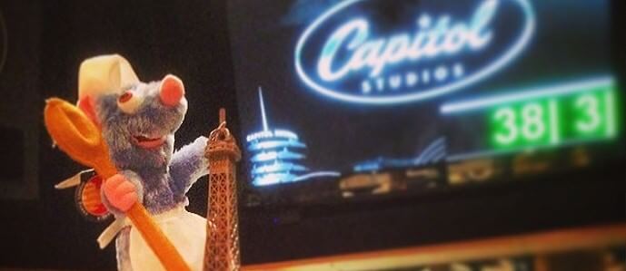 Arbeiten am Ratatouille the Ride Soundtrack im Capitoal Recors Studio