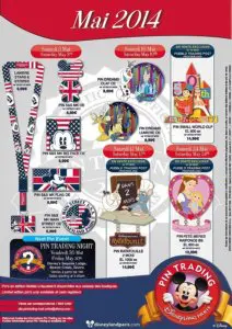 Disneyland Paris Pin Trading Pins Mai 2014