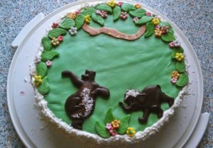 Jungle Book Kuchen mit Baloo und Elefant