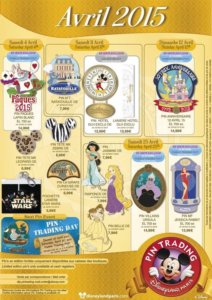 Disneyland Paris Pins im April 2015