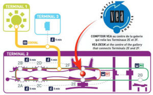 Plan Vea-Shuttle Haltestelle