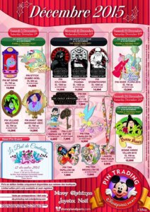 Neue Pins aus dem Disneyland Paris im Dezember 2015