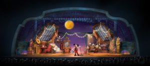 Konzeptzeichnung für Mickey and the Magician, bei der Mickey Mouse mit einem Beesen auf dem Dachboden zu sehen ist