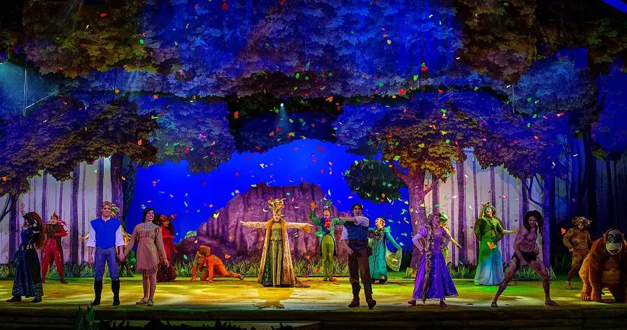 Header zur Show La Foret de l'enchantement / The Forest of enchantment im Disneyland Paris