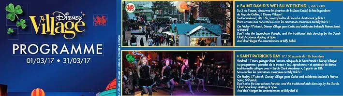 Programm im Disney Village im März 2017