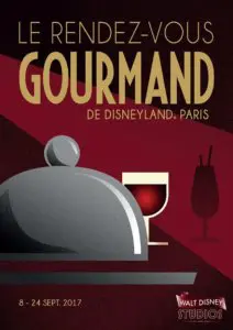 Werbeposter des Rendez-vous Gourmande Poster zum French Food & Wine Festival in den Walt Disney Studios