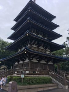Außenansicht der Pagode im japanischen Pavillon