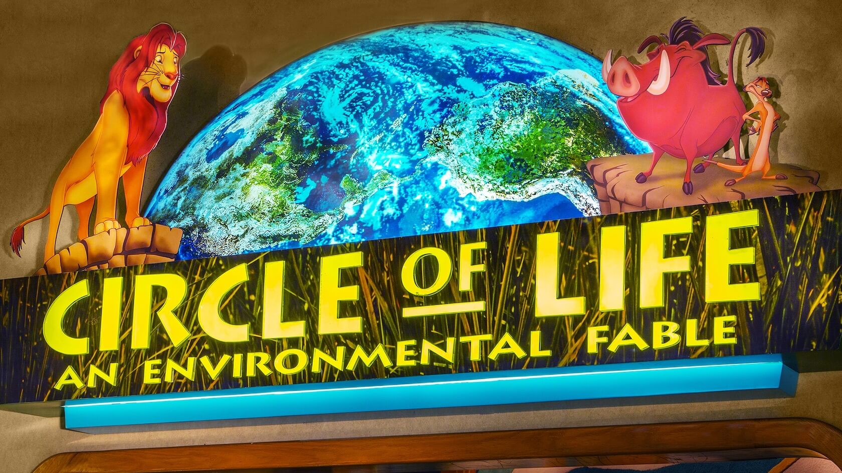Circle of Life Eingangschild der Show Circle of Life