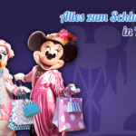 Daisy und Minnie shoppen im Disneyland Paris beim Schlussverkauf (Soldes / Sale) in Frankreich