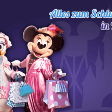 Daisy und Minnie shoppen im Disneyland Paris beim Schlussverkauf (Soldes / Sale) in Frankreich