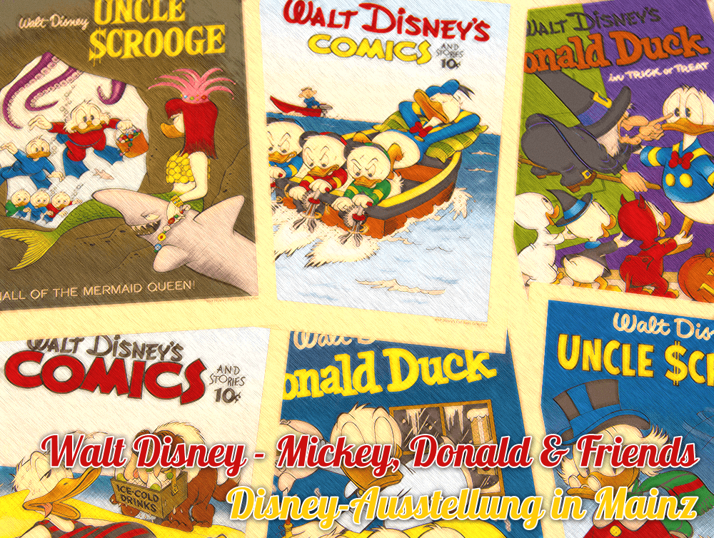 Disney Comic Cover von Carl Barks mit Dagobert Duck, Donald Duck etc.