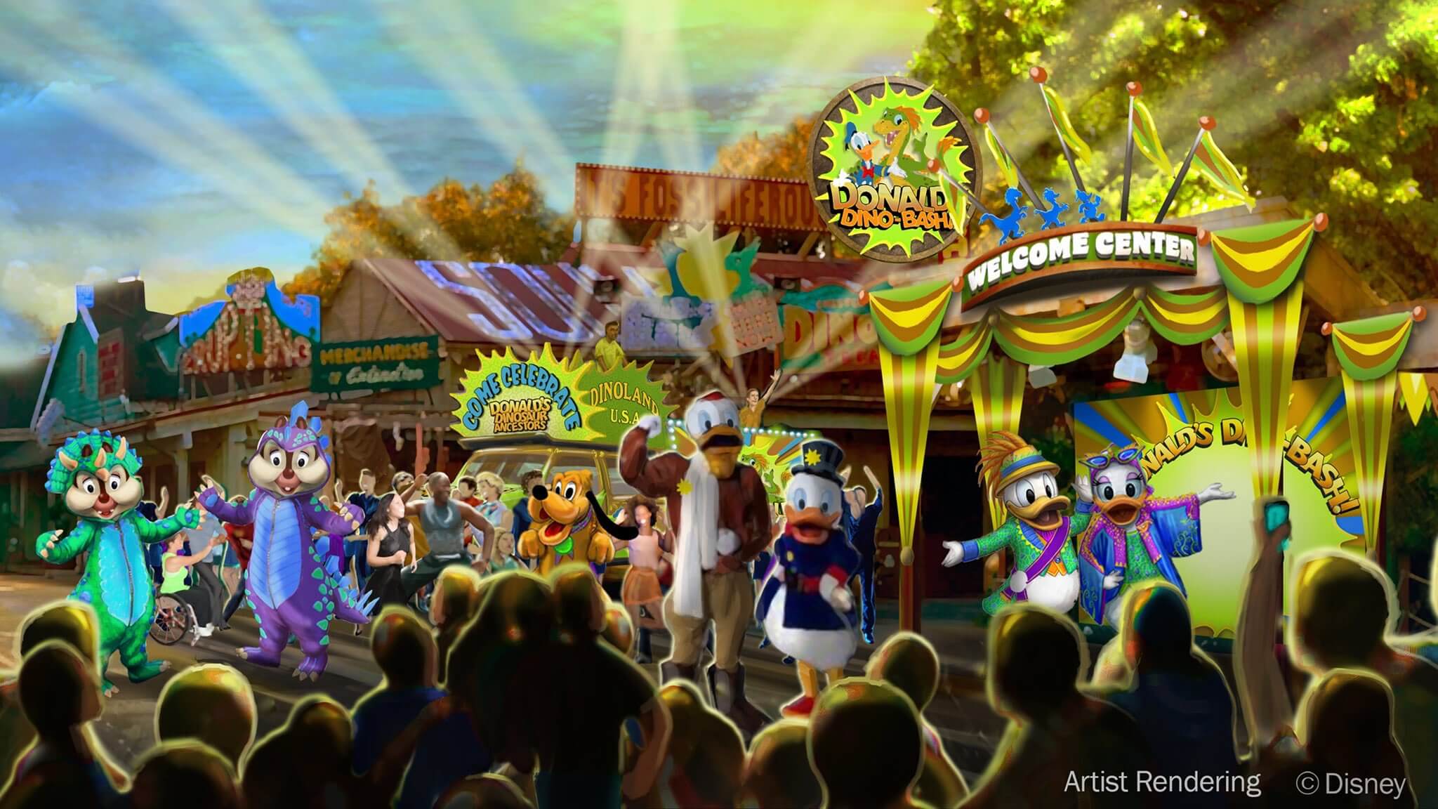 Concept Art zum Donald's Dino Bash im Animal Kingdom