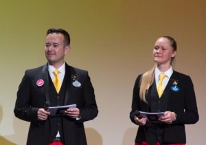 Matthias Dougujon bei der Präsentation