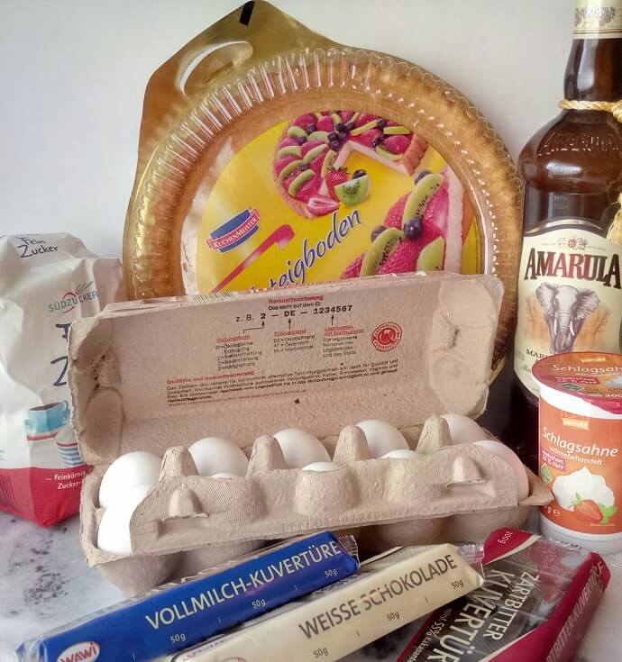 Zutaten für die Zebra Domes Zutaten für die Zebra Domes