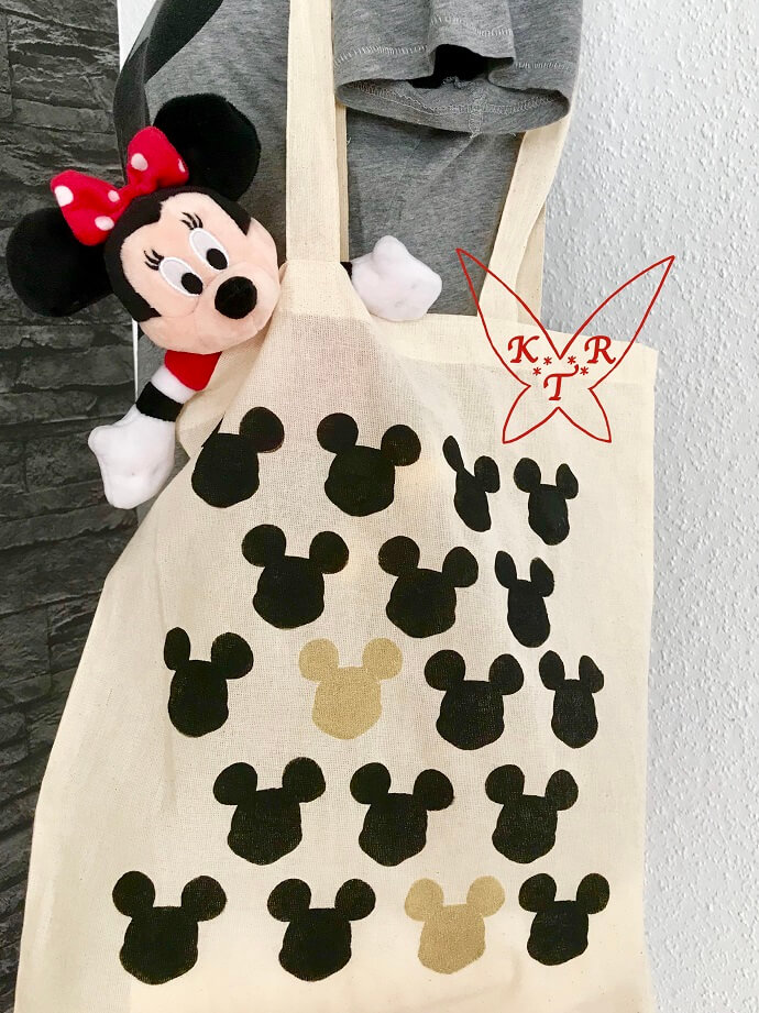 fertige Tasche mit Kartoffeldruck Fertige Tasche mit Kartoffeldruck