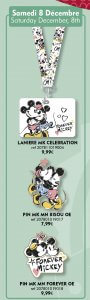 Pins 8. Dezember zwei Mickey & Minnie Pins und ein Pin-Lanyard