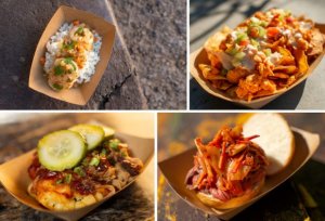 verschiedene Snacks des Tasting Samplers aus dem Animal Kingdom
