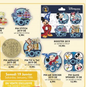 Pin-Neuerscheinungen Januar 1 Pins zur Feier des Jahresanfangs 2019