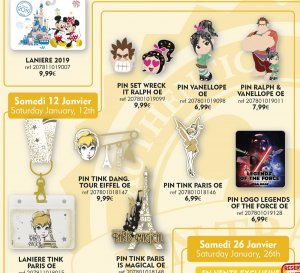 Pin-Neuerscheinungen Januar 2 Ralph & Vanellope Pins und Tinkerbell Pins & Lanyard