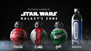 Star Wars cola Bottles speziell thematisierte Getränkeflaschen in Galaxys Edge