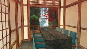 Takum-Tei Konzeptzeichnung für ein neues japanisches Restaurant Takum-Tei für Epcot
