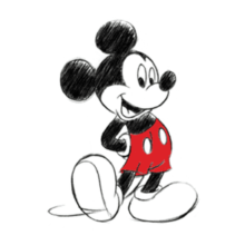 Mickey Mouse in klassischem Look