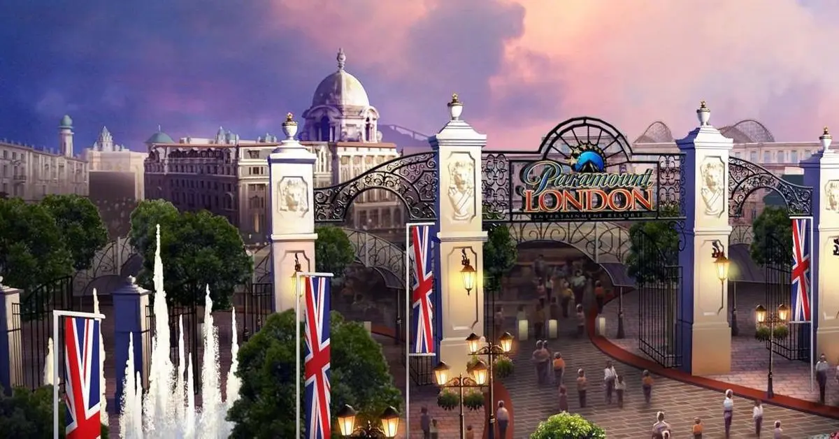 The London Resort Eingang Konzeptzeichnung für den Eingangsbereich des The London Resort von Paramount