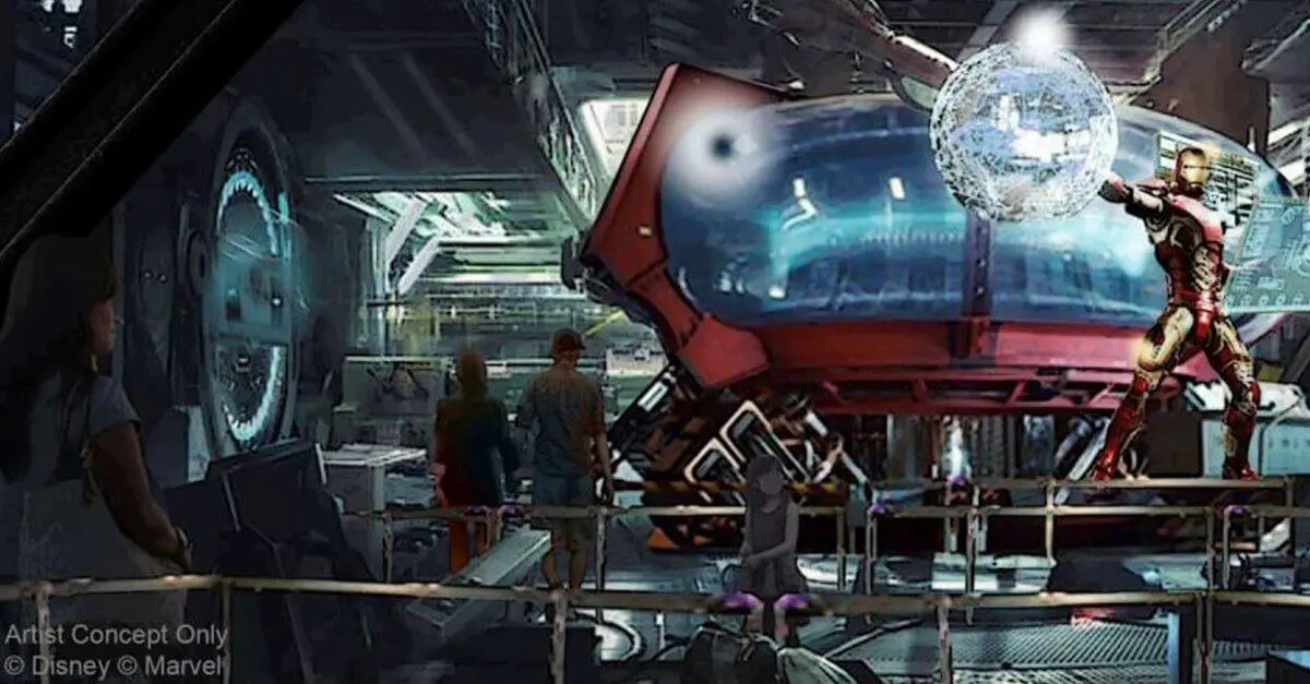 iron Man coaster Konzeptzeichnung Iron Man Coaster Konzeptzeichnung für Disneyland Paris