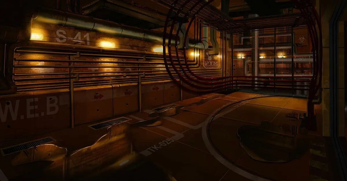 Spider-Man Ride Versorgungsschacht in Spider-Man Attraktion - Konzeptzeichnung
